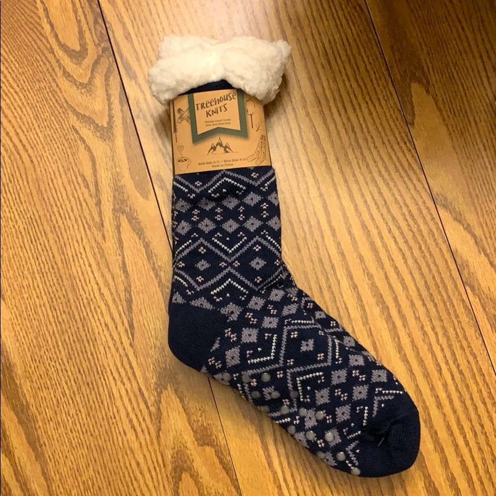 Cozy winter Sherpa lined socks